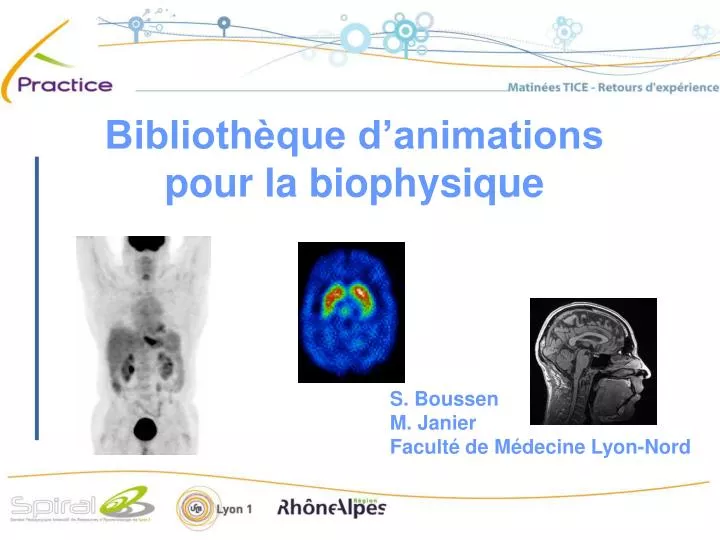 biblioth que d animations pour la biophysique