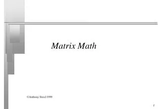 Matrix Math