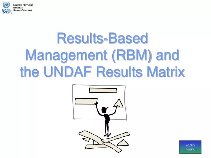 results based management rbm and the undaf results matrix