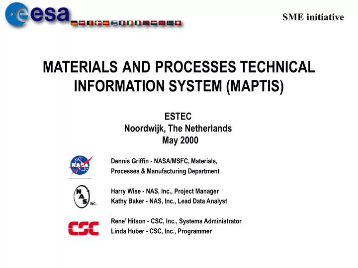 materials and processes technical information system maptis