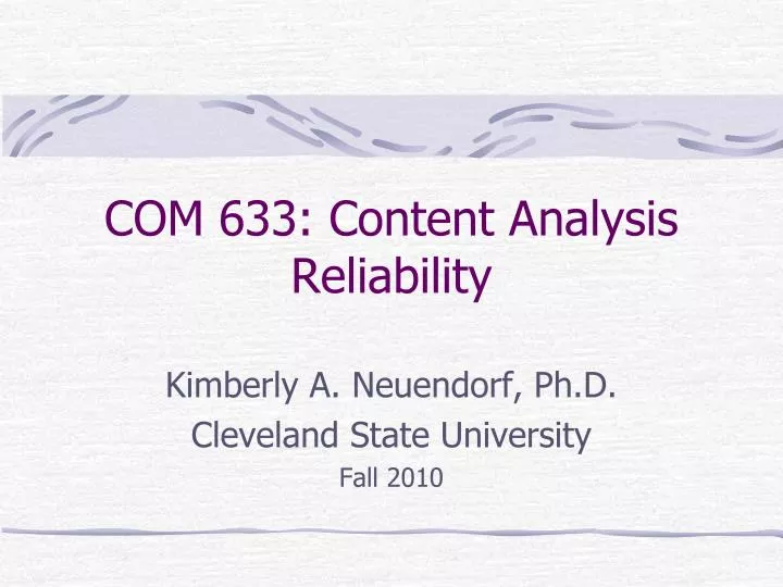 com 633 content analysis reliability