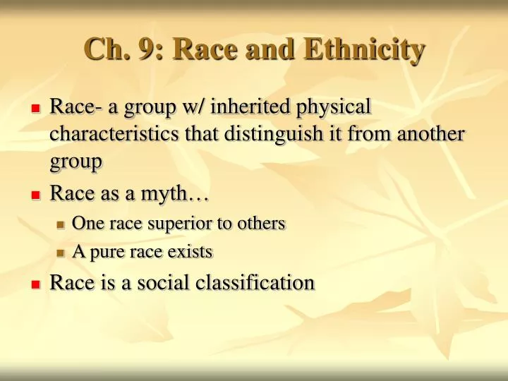 ch 9 race and ethnicity