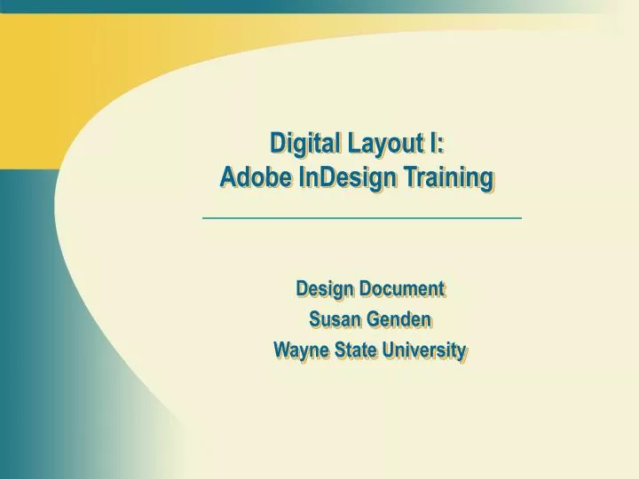 design document susan genden wayne state university