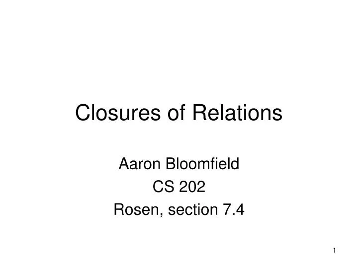 closures of relations