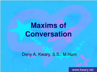 Maxims of Conversation
