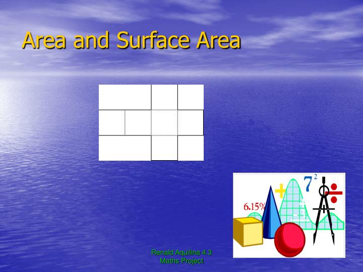 area and surface area