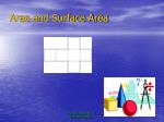 Area and Surface Area