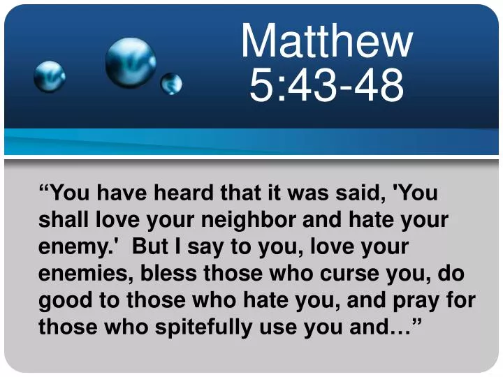 PPT Matthew 5 43 48 PowerPoint Presentation Free Download ID 435297