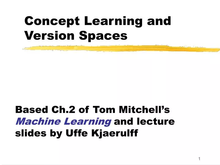 concept learning and version spaces