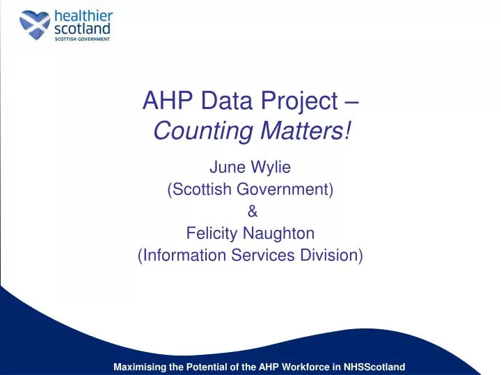 ahp data project counting matters
