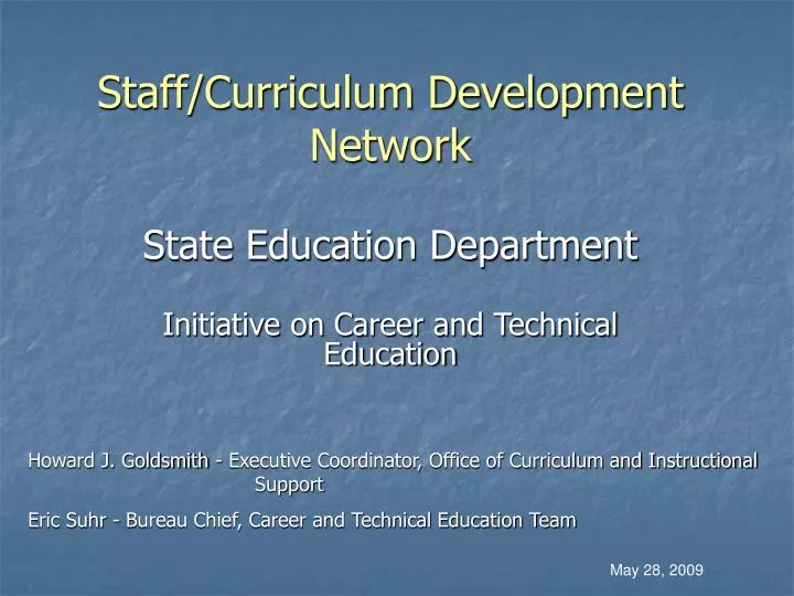 staff curriculum development network