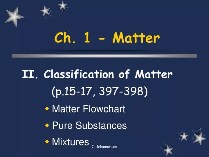 ch 1 matter