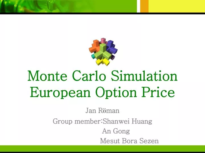 monte carlo simulation european option price