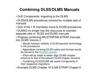 Combining DLSS/DLMS Manuals