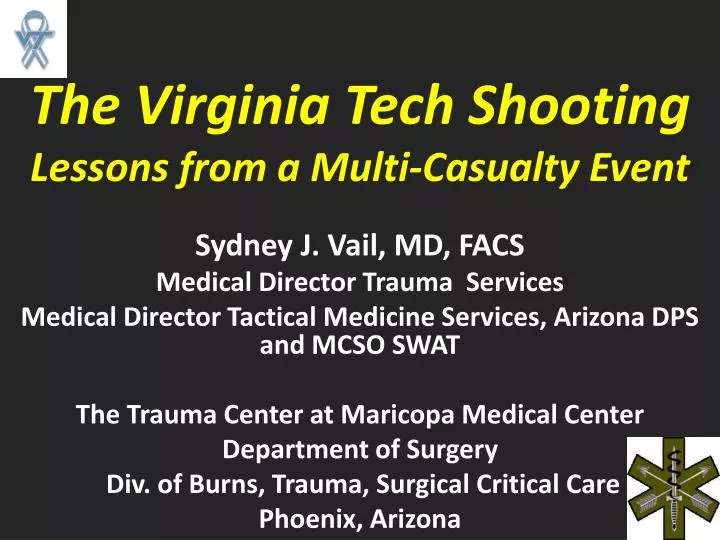 the virginia tech shooting lessons from a multi casualty event