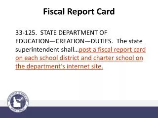 Fiscal Report Card