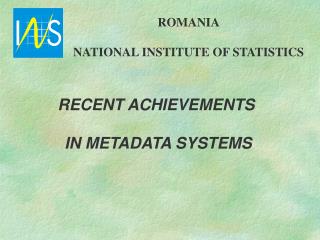ROMANIA NATIONAL INSTITUTE OF STATISTICS