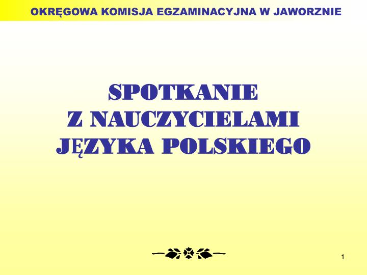 spotkanie z nauczycielami j zyka polskiego