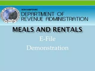 Meals and Rentals