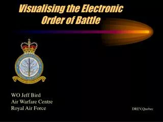 Visualising the Electronic Order of Battle