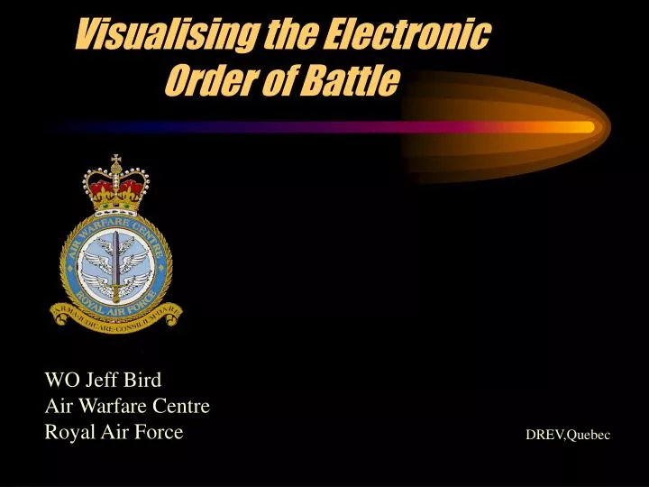 visualising the electronic order of battle