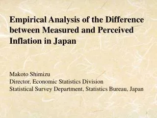 Empirical Analysis of the Difference between Measured and Perceived Inflation in Japan