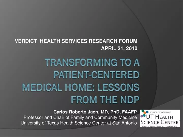 verdict health services research forum april 21 2010