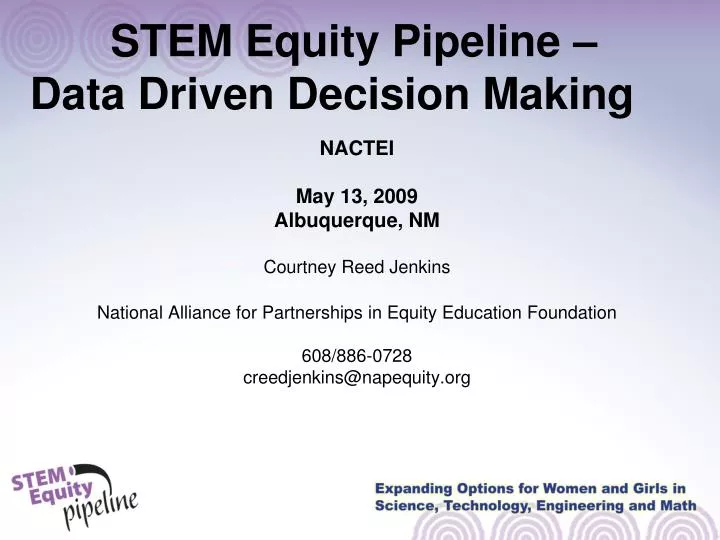 stem equity pipeline data driven decision making
