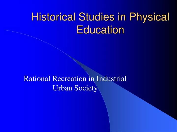 historical studies in physical education