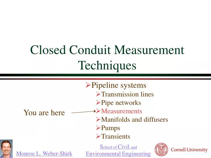 closed conduit measurement techniques