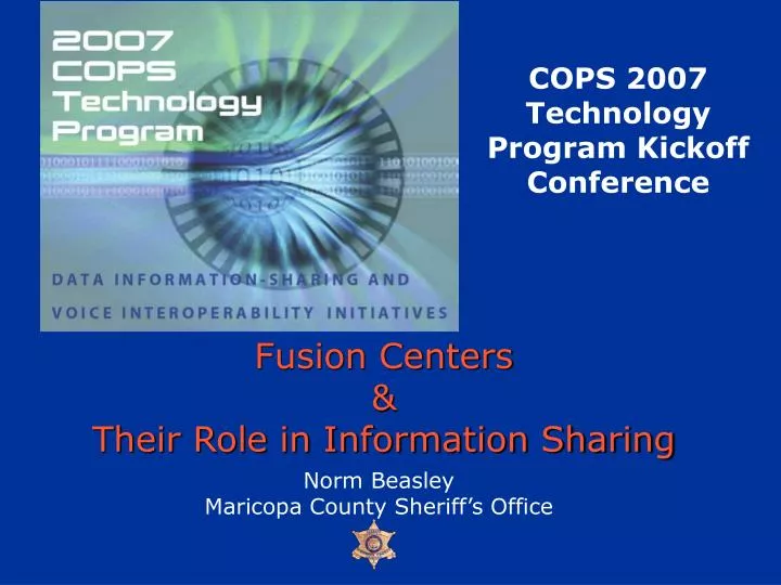 fusion centers their role in information sharing