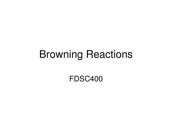 browning reactions