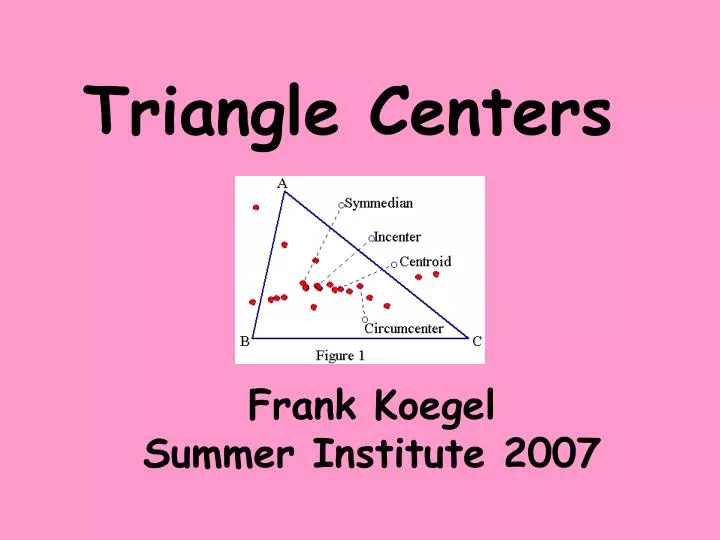 triangle centers
