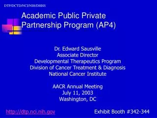 Academic Public Private Partnership Program (AP4)