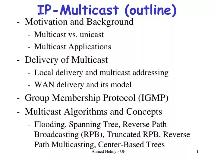 ip multicast outline