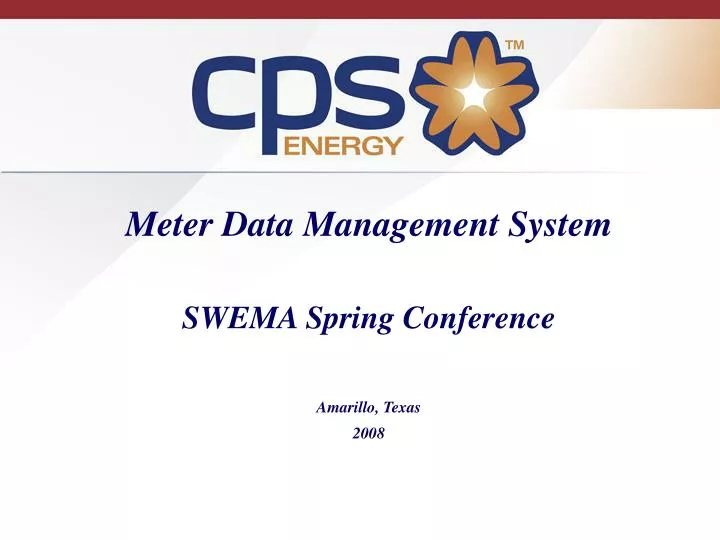 meter data management system swema spring conference amarillo texas 2008