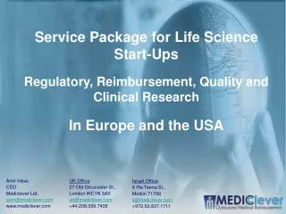 Service Package for Life Science Start-Ups