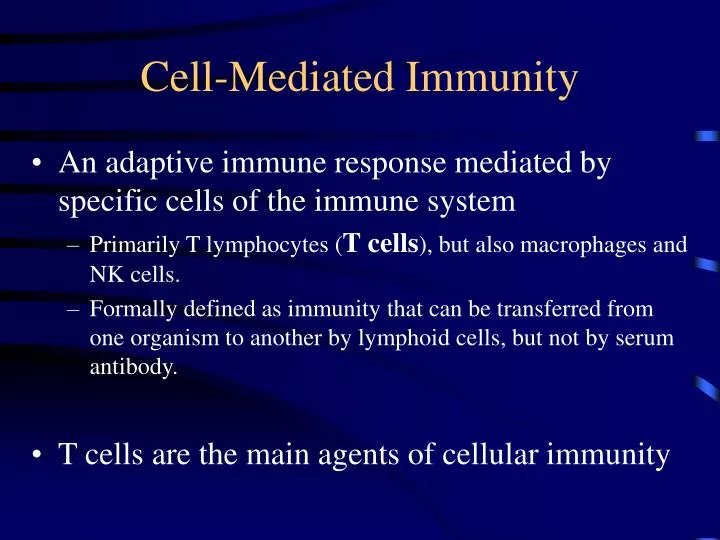 cell mediated immunity