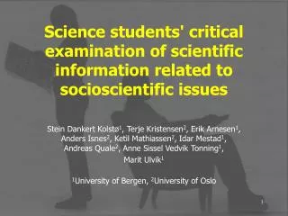 Science students' critical examination of scientific information related to socioscientific issues