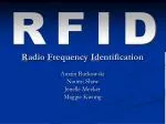 R adio F requency Id entification - slide 1