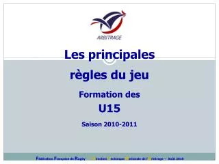 Formation des U15 Saison 2010-2011