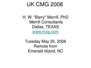 UK CMG 2008