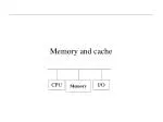Memory and cache - slide 1