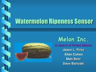 Watermelon Ripeness Sensor