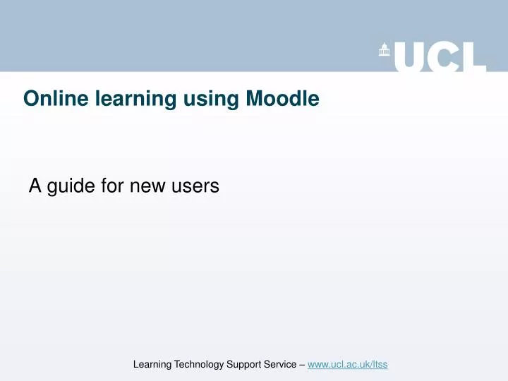 online learning using moodle