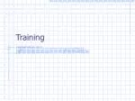 Training - slide 1
