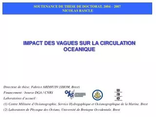 IMPACT DES VAGUES SUR LA CIRCULATION OCEANIQUE
