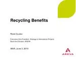 Recycling Benefits - slide 1