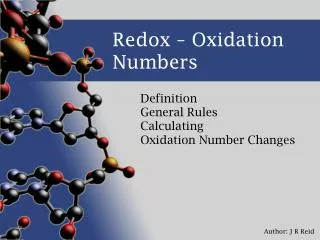 Redox – Oxidation Numbers