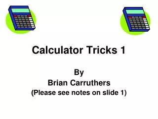 Calculator Tricks 1